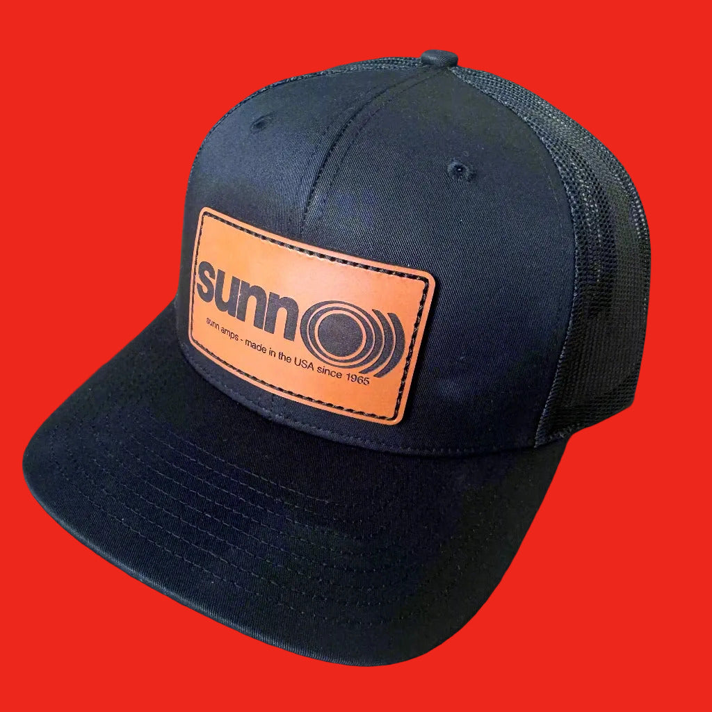 leather patch hat