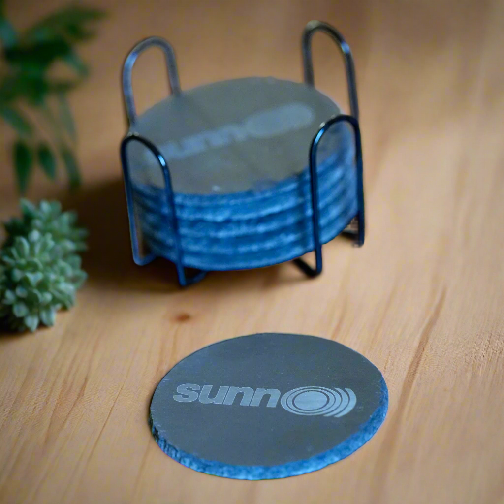 classic slate coaster set